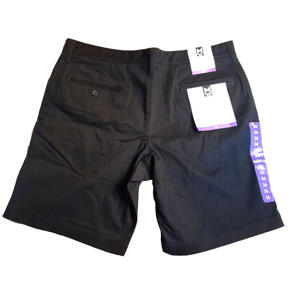 Members Mark Flat Front Twill Short Men’s Size 36 Black Shorts